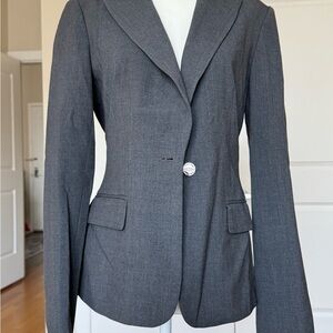 Calvin Klein Charcoal Gray Single-Button Blazer